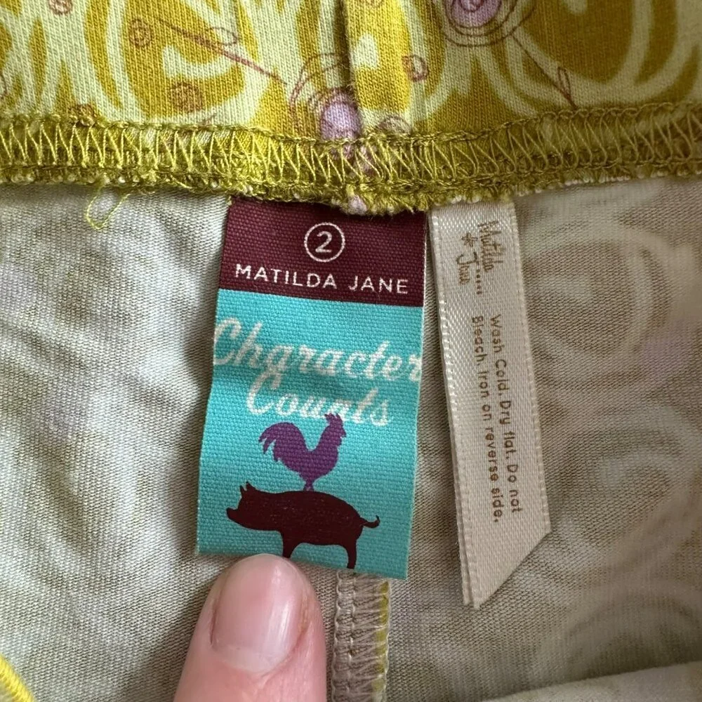 Matilda Jane Character Counts Heart, Soul, Pride Davinci Bennys Size 2 Ruffle Le - Picture 5 of 7